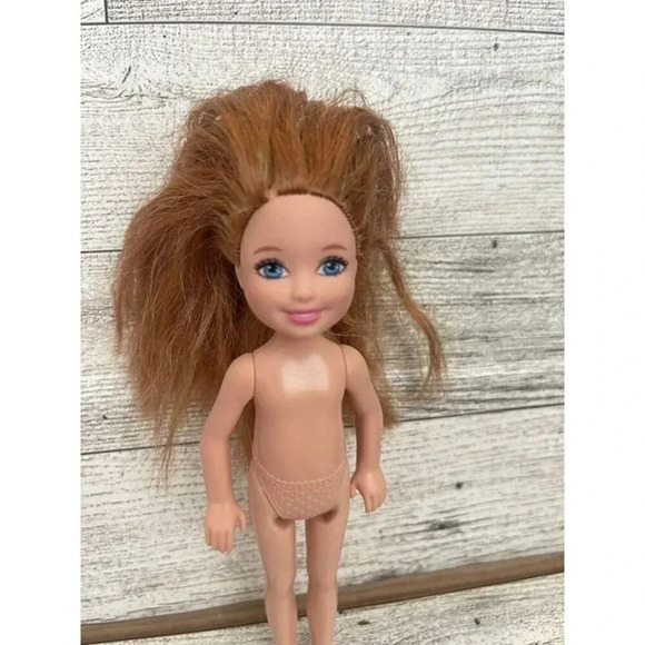 Barbie Chelsea Doll Light Brunette Hair Nude 8” - Picture 2 of 5